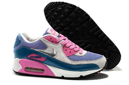 Nike Air Max 90 Womenss Shoes White Purple Peach Red Outlet